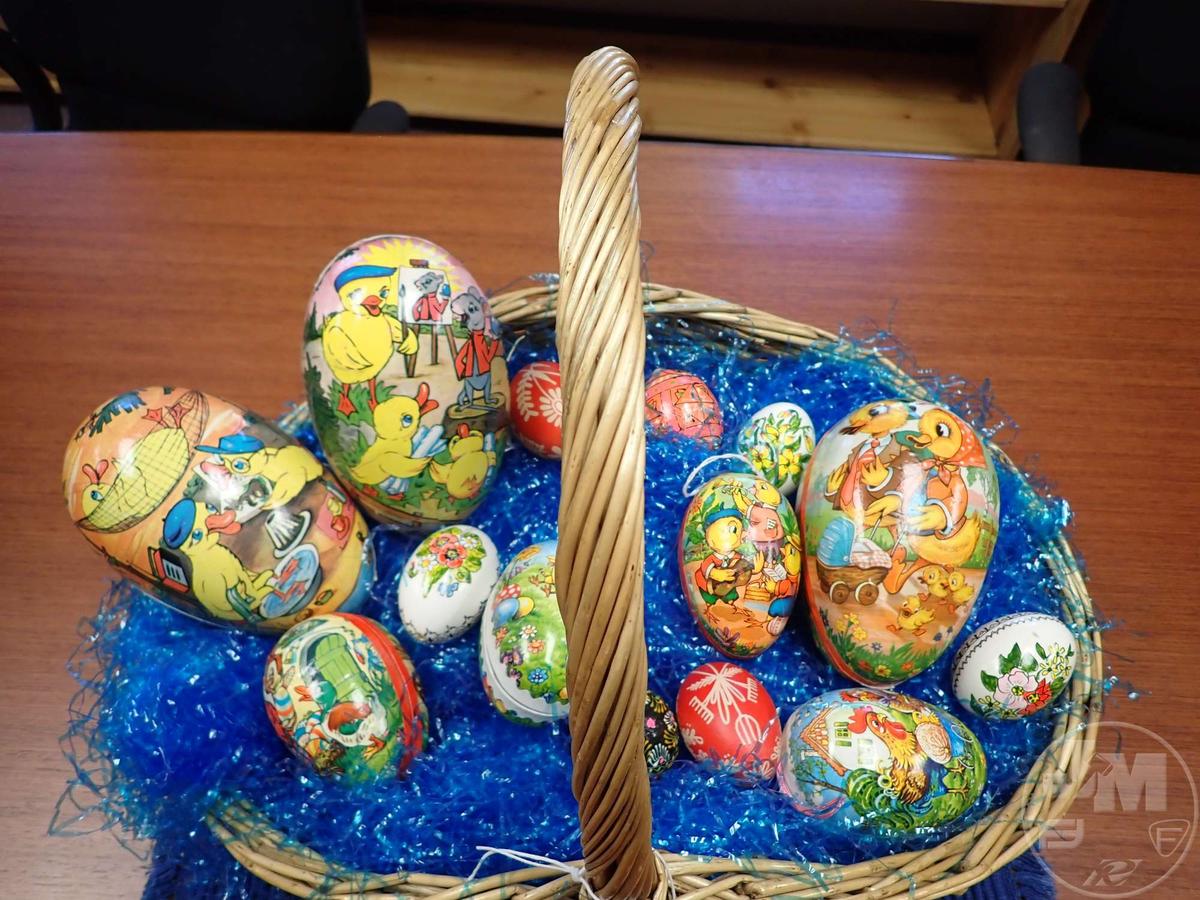 EASTER BASKET AND EGGS FROM GERMANY, EAST GERMANY, AND RUSSIA