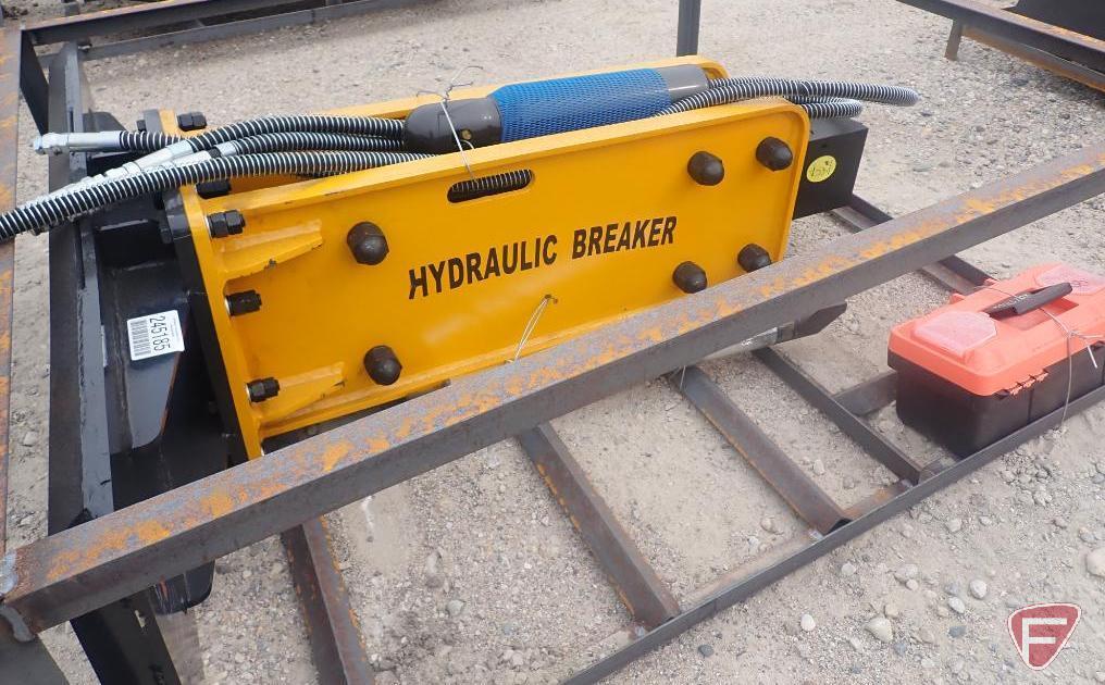 Unused 2021 Wolverine ZW-750 hydraulic concrete breaker skid steer attachment