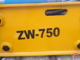 Unused 2021 Wolverine ZW-750 hydraulic concrete breaker skid steer attachment