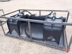 Unused 2021 Wolverine skid Steer 72" Grapple Bucket skid steer attachment