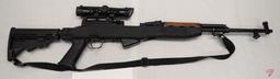 RUSSIAN SKS 7.62X39 SEMI-AUTOMATIC RIFLE, 20.25" BARREL, REAR SIGHT MISSING