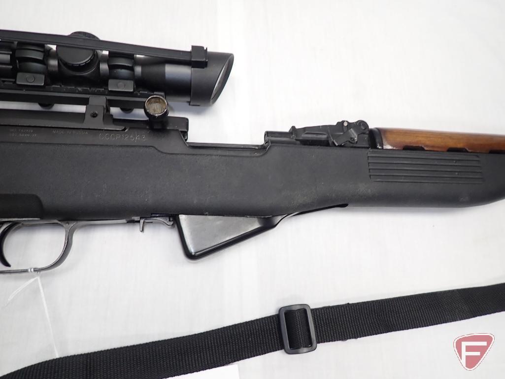 RUSSIAN SKS 7.62X39 SEMI-AUTOMATIC RIFLE, 20.25" BARREL, REAR SIGHT MISSING