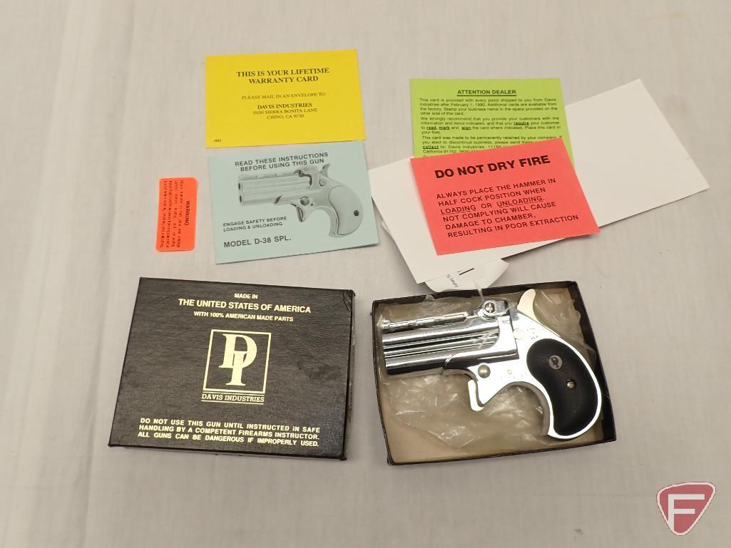 DAVIS D38 .38 SPECIAL DERRINGER PISTOL, 2.75" BARRELS