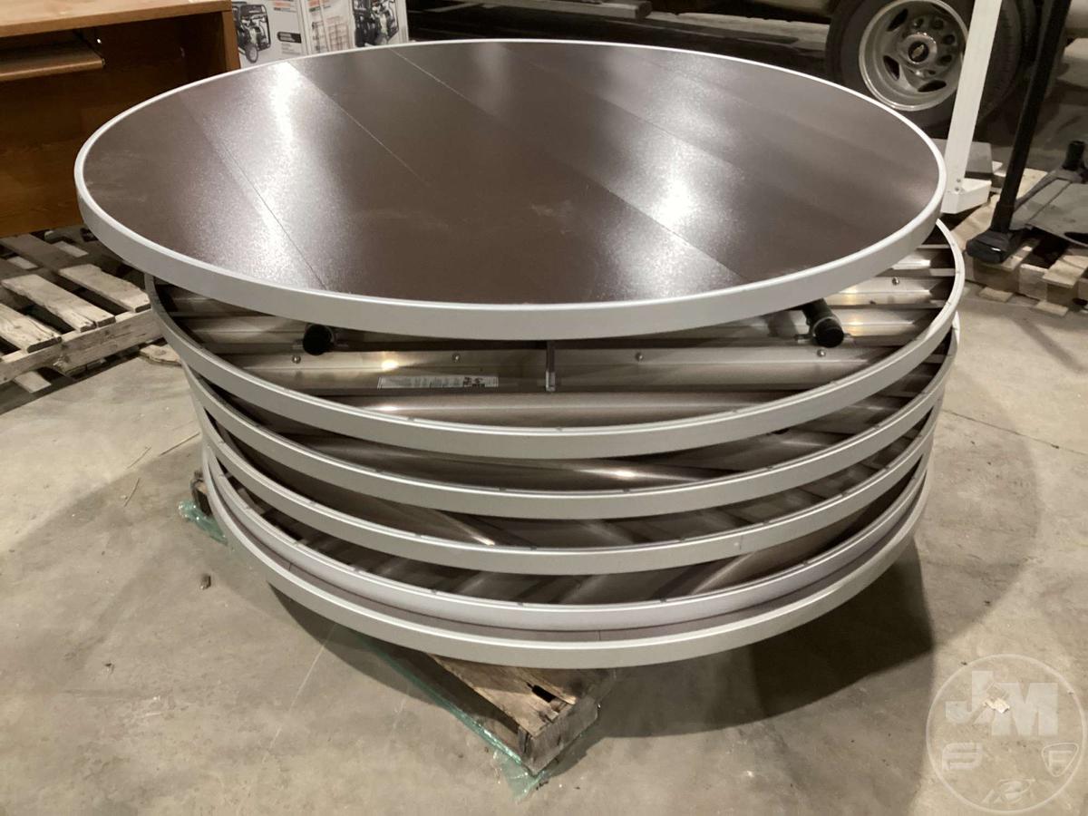 SOUTHERN ALUMINUM ROUND FOLDING TABLES, 5'D X 30"H; THIS