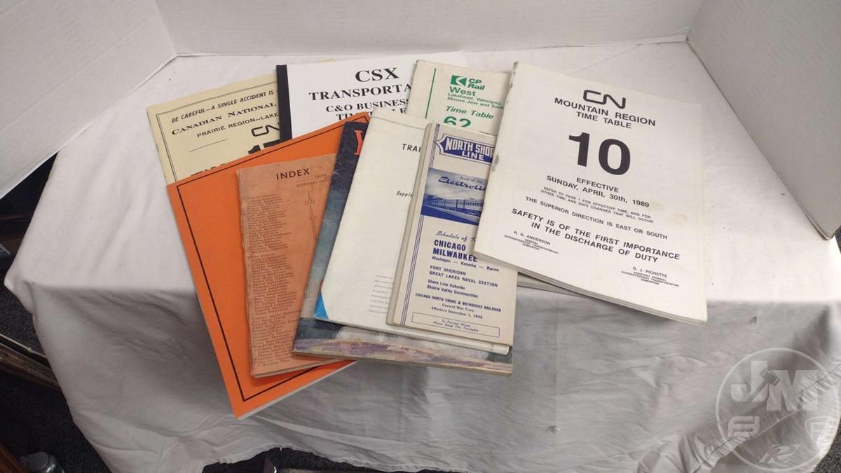 RAILROAD PAMPHLETS, TIMETABLES