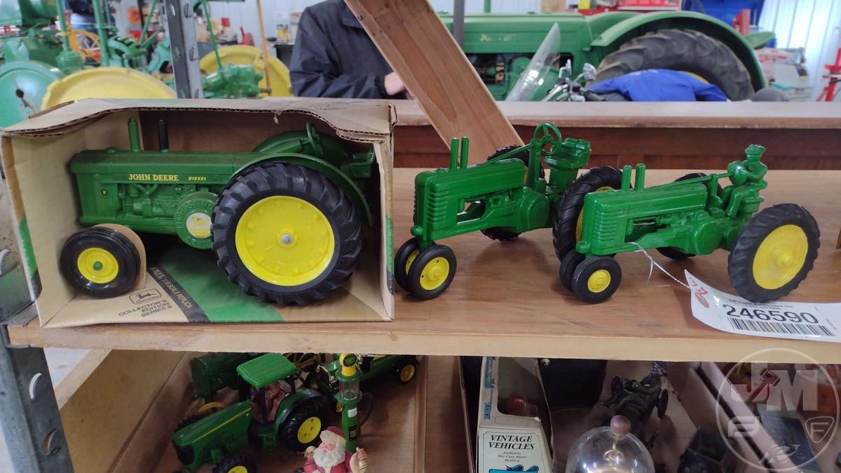 TOY JOHN DEERE TRACTORS (3)