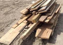 PALLET OF HOME SAWED LUMBER, VARIOUS SIZES AND SPIECIES