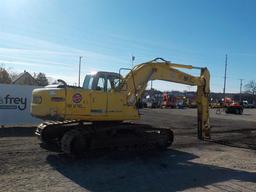 2002 Kobelco SK210LC Excavator, Plumbed, Single Grouser Track Pads, Bucket,