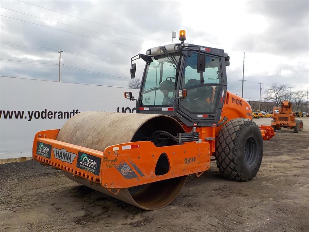 2015 Hamm 3411 Single Drum Vibrating Roller, Cab c/w A/C, 84" Drum Serial: