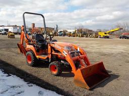 2012 Kubota BX25D 4WD Utility Tractor c/w Front Loader, Bucket, BT601  Back