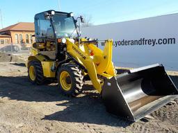 Yanmar V8 Rubber Tired Loader, Cab c/w Joystick Controls, Bucket & Forks (1