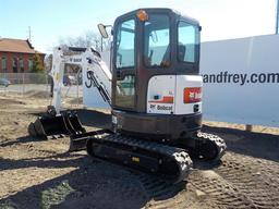 2017 Bobcat E26 Mini Excavator, EROPS, Rubber Tracks, Backfill Blade, Swing