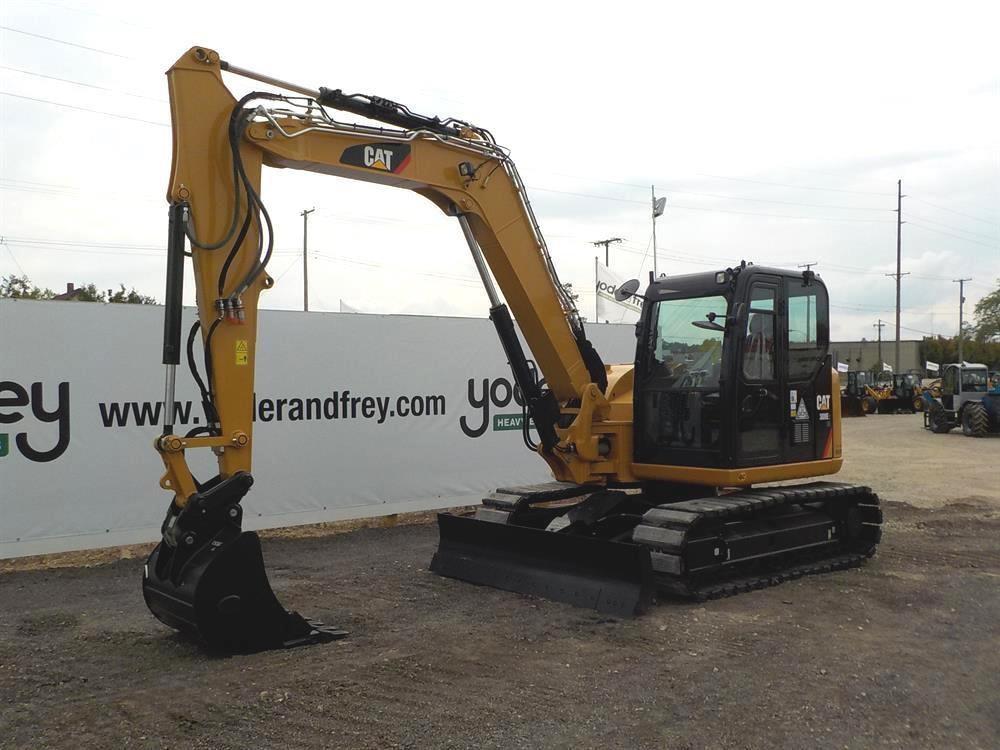 2017 CAT 308E2CR Hydraulic Excavator, Cab, 17" Rubber Block Pads, Backfill