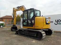 2017 CAT 308E2CR Hydraulic Excavator, Cab, 17" Rubber Block Pads, Backfill