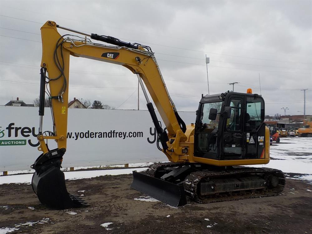 2015 CAT 308E2CR Hydraulic Excavator, Cab, 17" Rubber Block Pads, Backfill