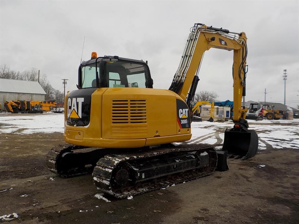 2015 CAT 308E2CR Hydraulic Excavator, Cab, 17" Rubber Block Pads, Backfill