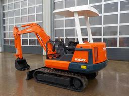 1991 Kubota KX-027 Mini Excavator, Canopy, Rubber Tracks, Backfill Blade, S