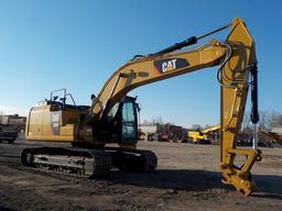 2017 CAT 320FL Hydraulic Excavator, Cab, 27" Pads, CV, QC, Hydraulics, Aux.