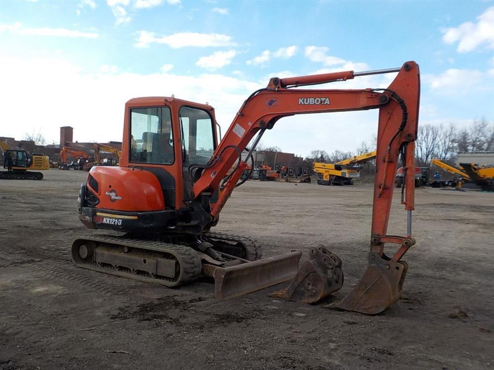 2004 Kubota KX121-3 Hydraulic Excavator, Cab, Rubber Tracks, Angle Backfill