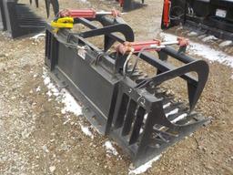 72" Rock Bucket Grapple c/w Teeth to suit Skidsteer Loader Serial: 6778-75