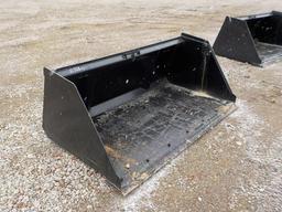 72" Snow & Litter Bucket c/w Bolt on Cutting Edge to suit Skidsteer Loader