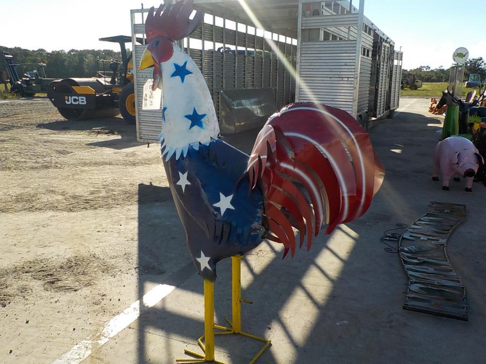 6' Metal Rooster