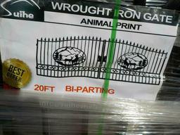 20' Wrought Iron Gates c/w Animal Design (2 of)