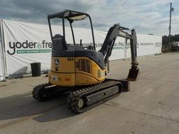 2012 John Deere 35D Mini Excavator, Canopy c/w Aux Hydraulics, Back Fill Bl