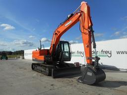 Doosan DX140LC Hydraulic Excavator, 24" Pads, Blade, CV, Piped c/w Reverse