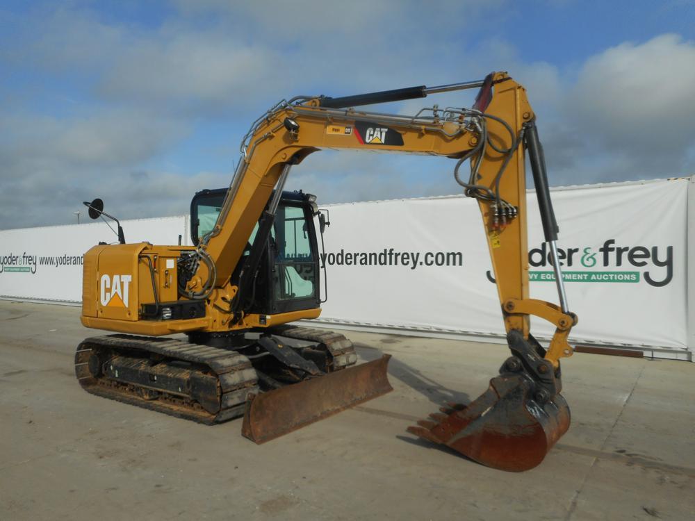 2016 CAT 307 Hydraulic Excavator, 18'' Pads, Rubber Tracks, Blade, Offset,