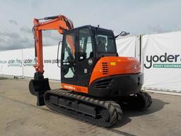 2015 Kubota KX080-4 Hydraulic Excavator, Rubber Tracks, Blade, Offset, CV,