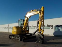 2018 Komatsu PC80MR-5 Hydraulic Excavator, 18" Rubber Block Pads, Blade, Of