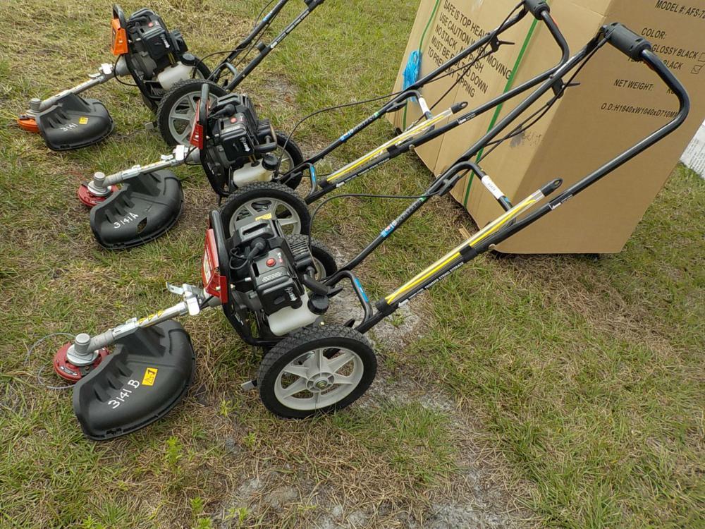 Gas Weed Trimmer on Wheels