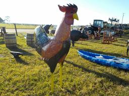 6' Metal Rooster