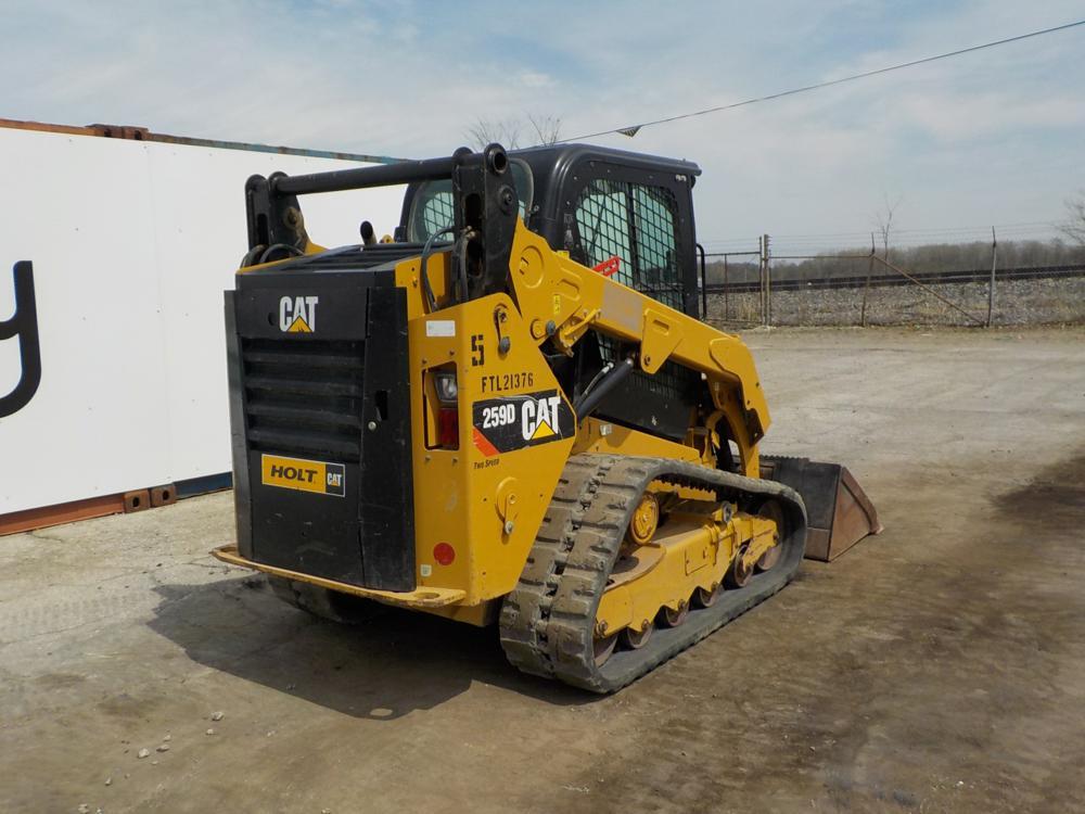 2019 Caterpillar 259D Tracked Skidsteer Loader c/w Cab, Rubber Tracks, Buck