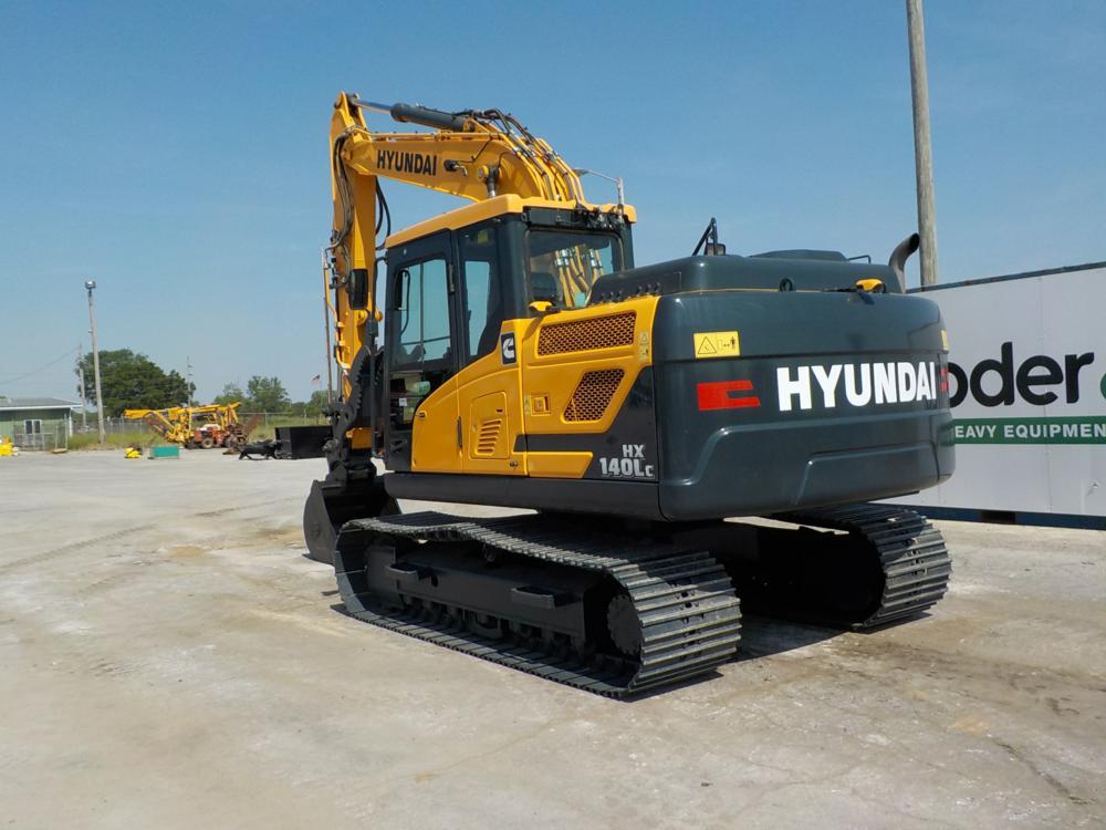 2021 Hyundai HX140L Excavator c/w Cab, 36" Bucket 28" Steel Tracks, Aux Hyd