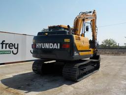 2021 Hyundai HX140L Excavator c/w Cab, 36" Bucket 28" Steel Tracks, Aux Hyd