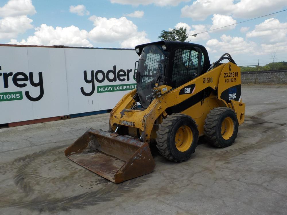 2011 Caterpillar 246C Skidsteer Loader c/w Cab, Bucket, High Flow XPS, Aux