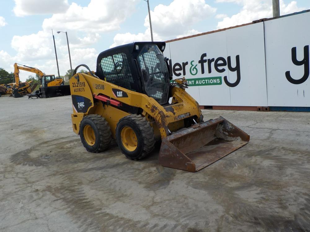 2011 Caterpillar 246C Skidsteer Loader c/w Cab, Bucket, High Flow XPS, Aux