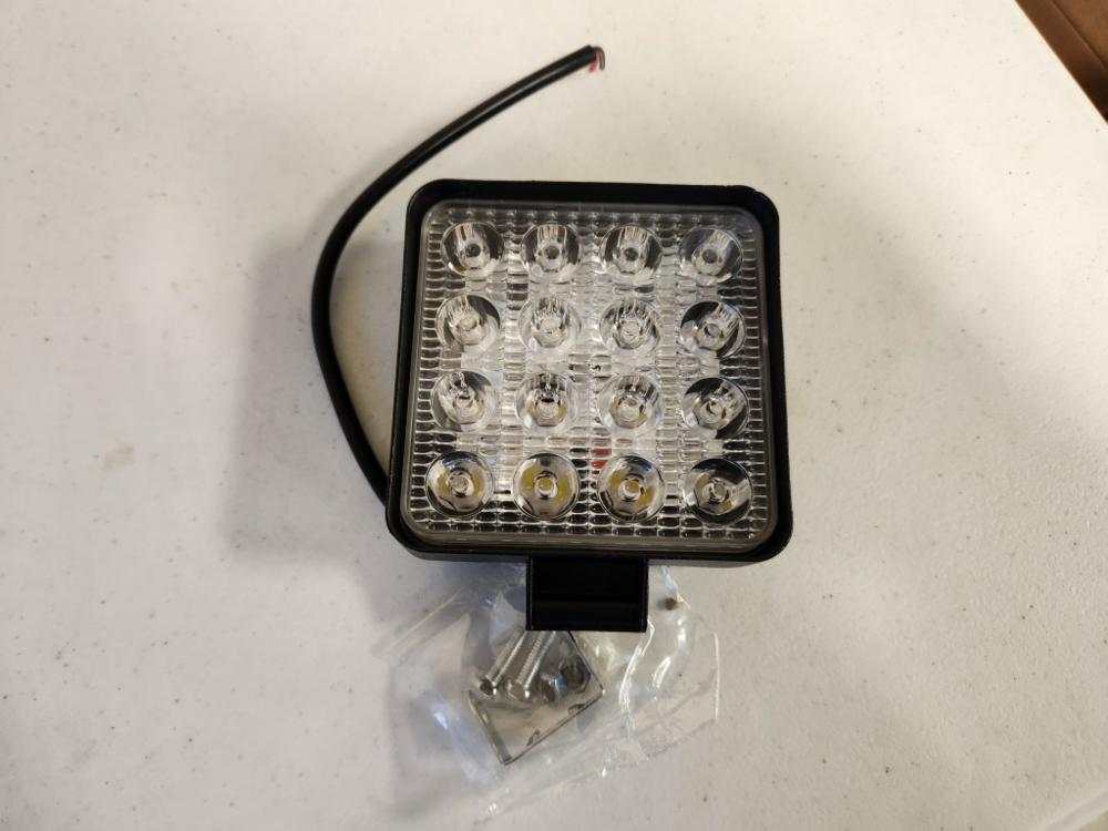 LED Work Lights, 48w, 12V/24V, Adjustable Bracket, IP68 Waterproof, 6000k W