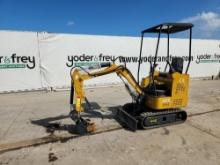 AGT  QH12 Mini Excavator c/w OROPS, Rubber Tracks, Backfill Blade, Aux Hydr
