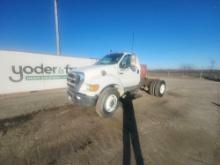 2006 Ford F750 4x2 Cab and Chassis Truck, 7.2L L6 Diesel Engine, 6 Speed Tr