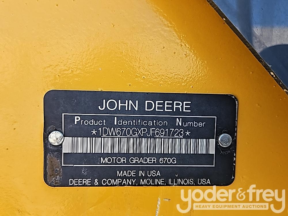 2018 John Deere 670G