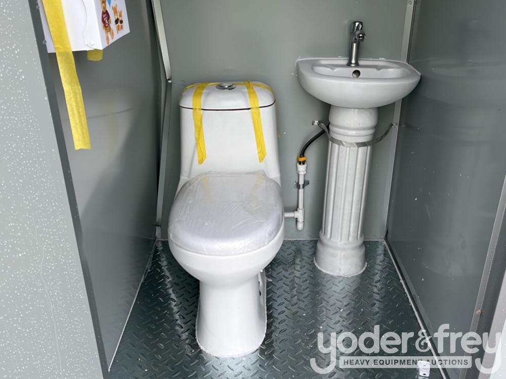 Unused Portable Double Toilet with Sink *Damaged*