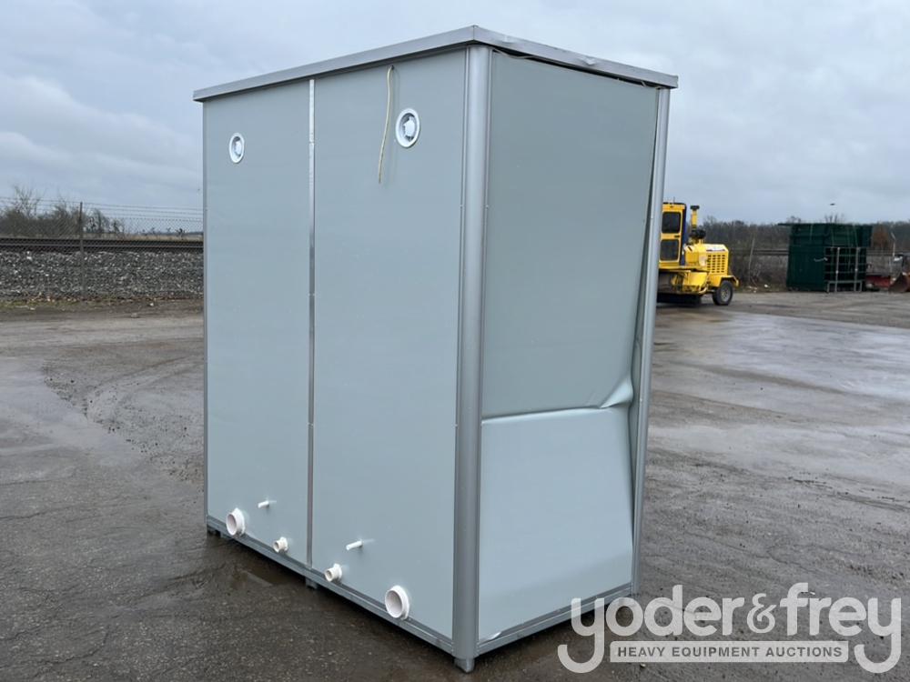 Unused Portable Double Toilet with Sink *Damaged*