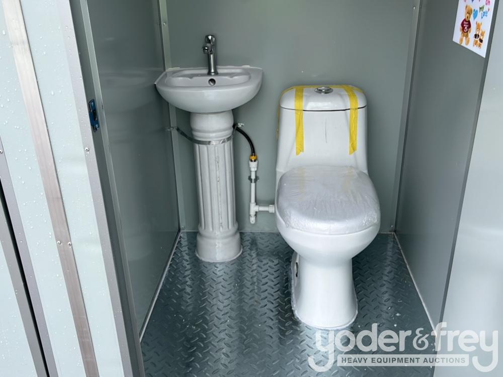 Unused Portable Double Toilet with Sink *Damaged*