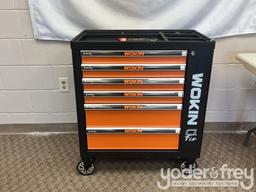 Unused Wokin 6 Drawer Rolling Tool Chest (163 pcs)