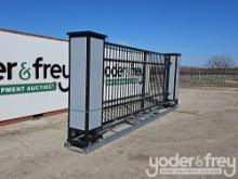 Unused 20' Electric Double Gate c/w Remote