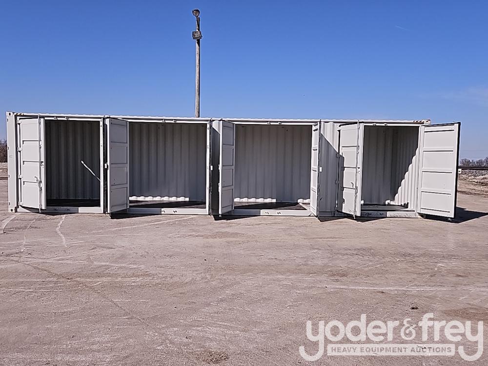 Unused 40' HC Multi Door Container, 4 Side Door, End Door, Lock Box, Side Forklift Pockets