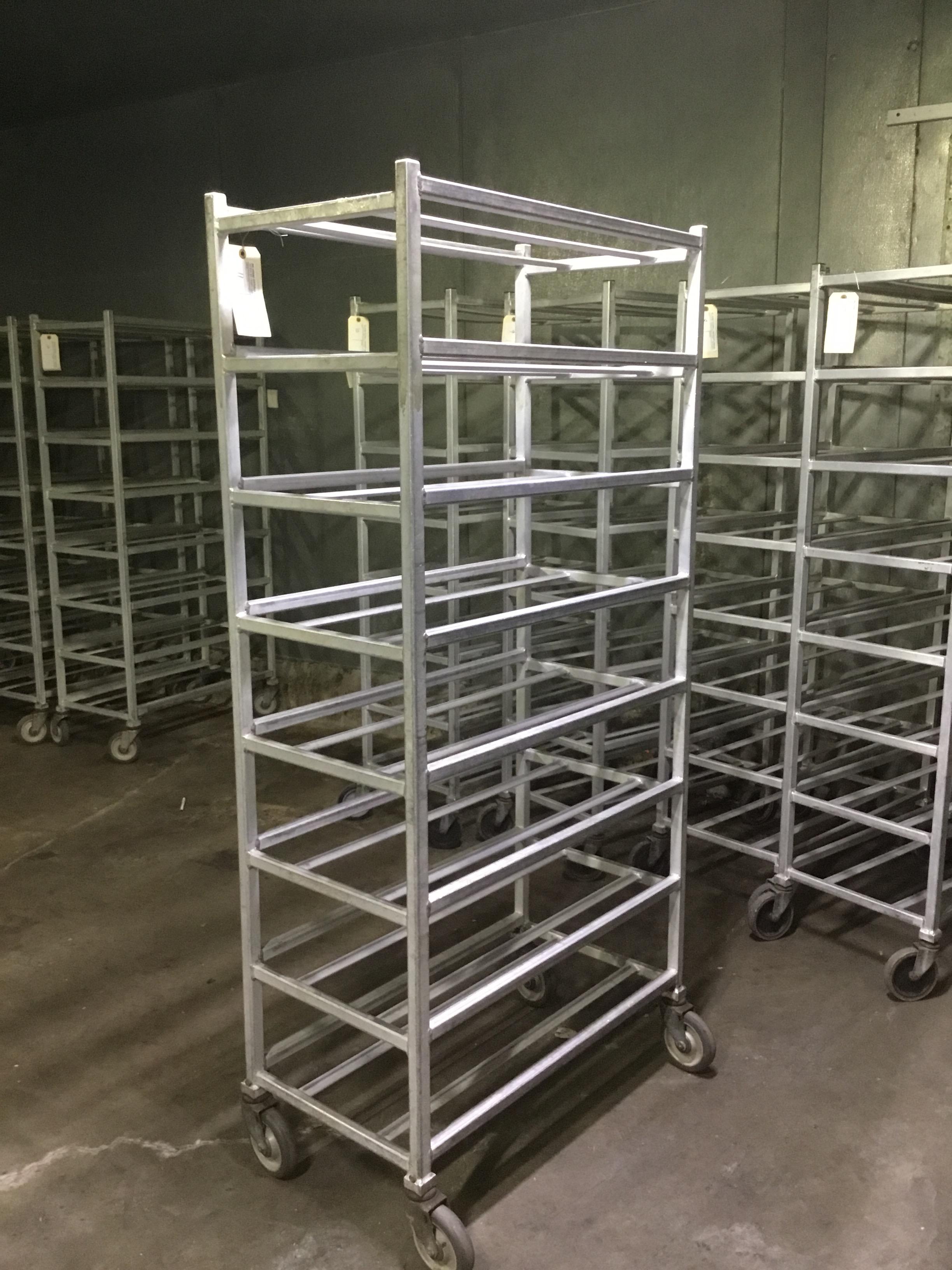 8 shelve wheeled meat rack